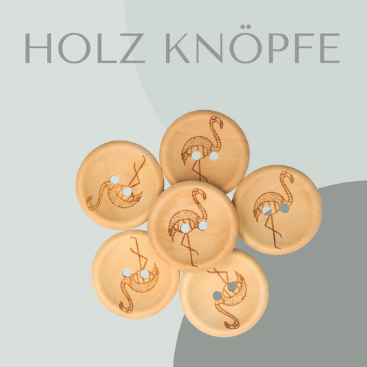 Flamingo, Holzknopf 