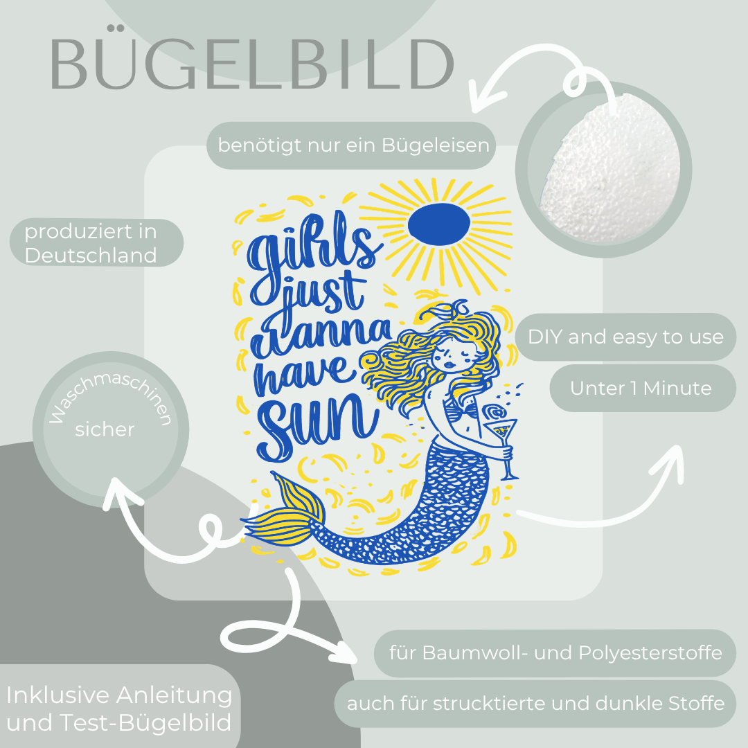 girls just wanna have sun Bügelbild Eigenproduktion