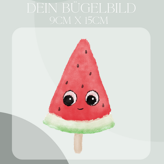 Melone- Mini Bügel-Bild Bügelbild Eigenproduktion