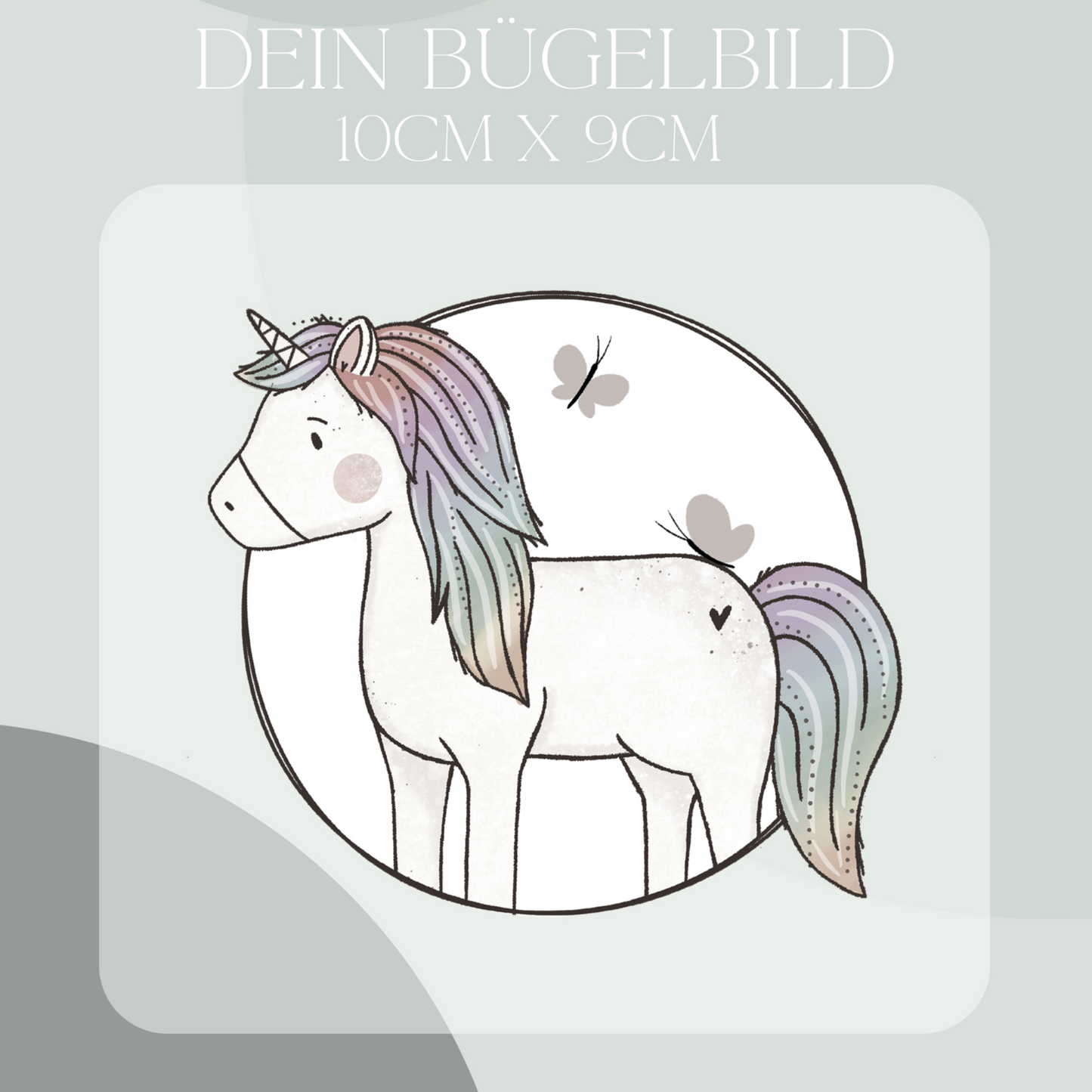 Einhorn Panel - Mini Bügel-Bild Eigenproduktion