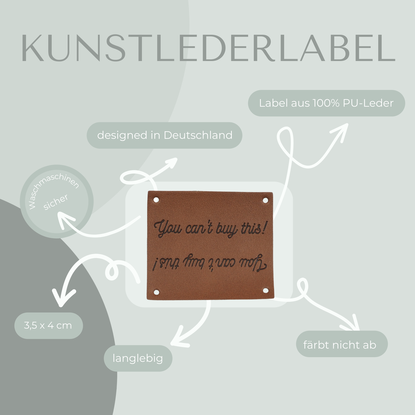 You can't buy this Knick-Label Kunstlederlabel Eigenproduktion