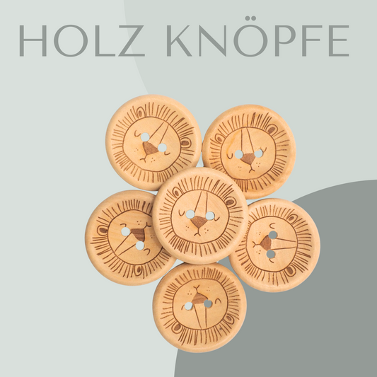 Löwe, Holzknopf