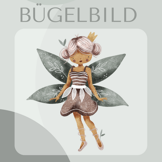 Bügelbild Fee rosa