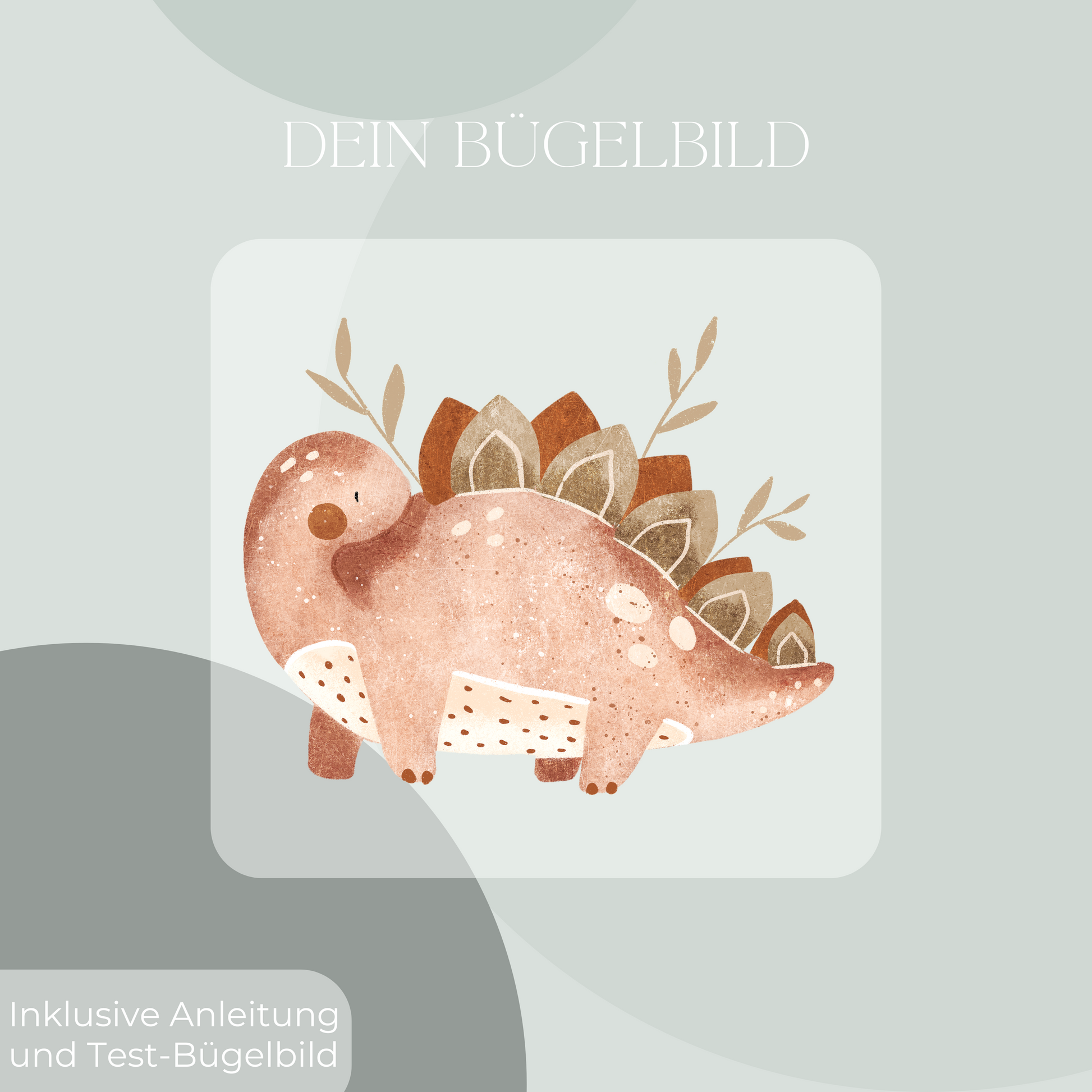 Stegosaurus, Dino, Dinosaurier, Bügelbild, Design