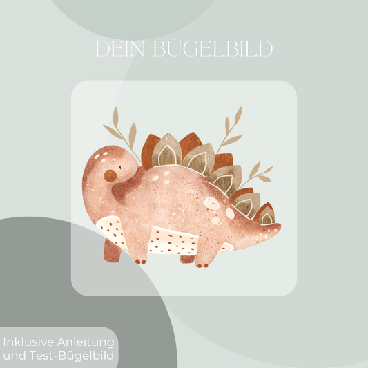 Stegosaurus, Dino, Dinosaurier, Bügelbild, Design