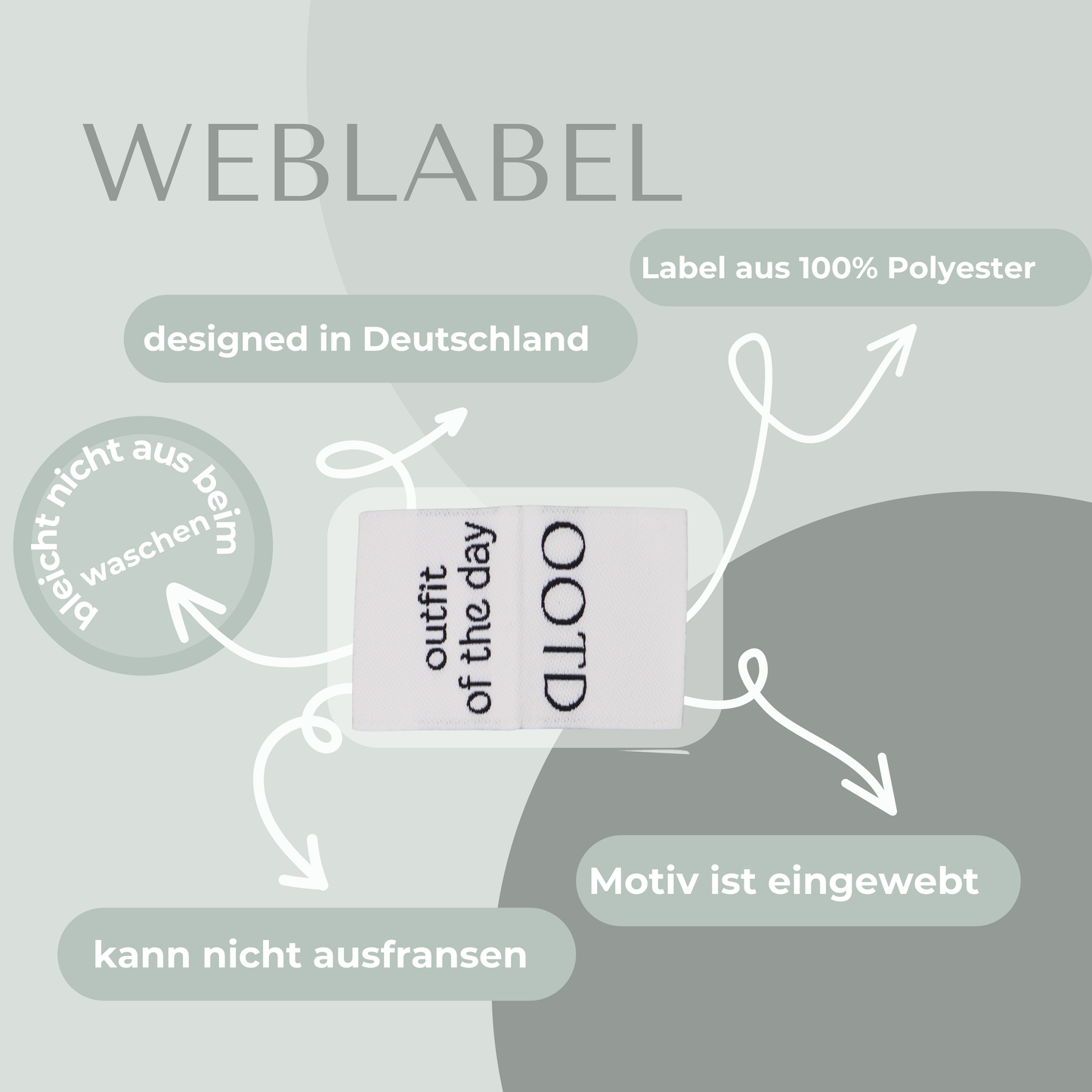 OOTD Web Label gewebt Eigenproduktion