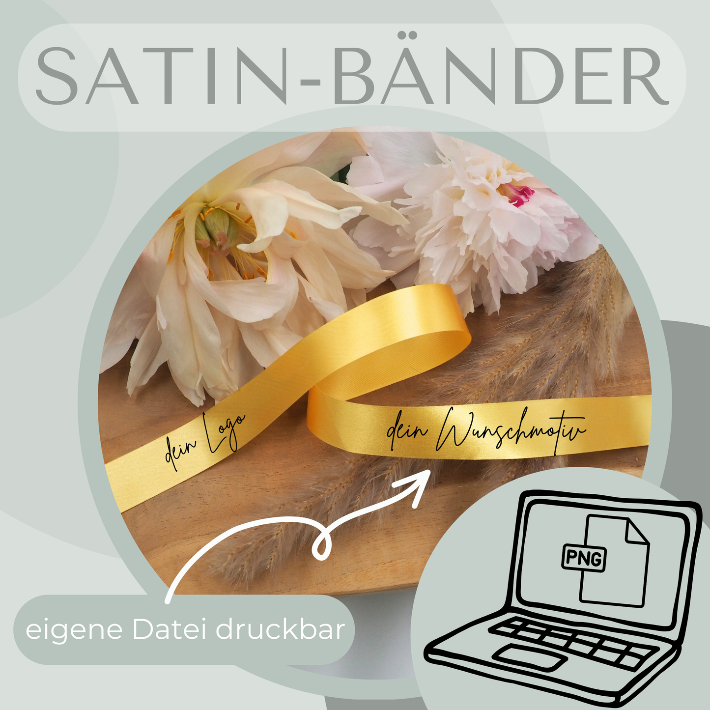 Personalisierte Satin-Band Eigenproduktion