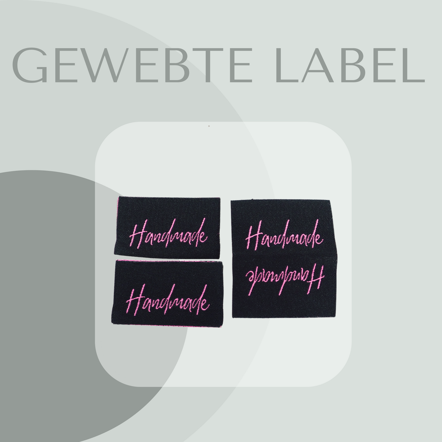 Handmade pink Label gewebt Eigenproduktion