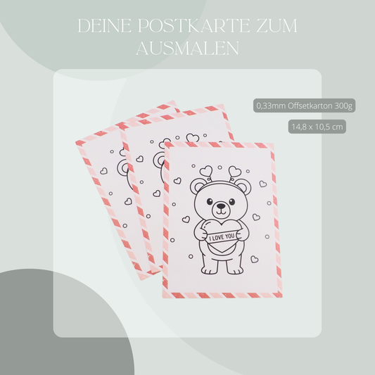 Postkarte „Bär mit Herz“