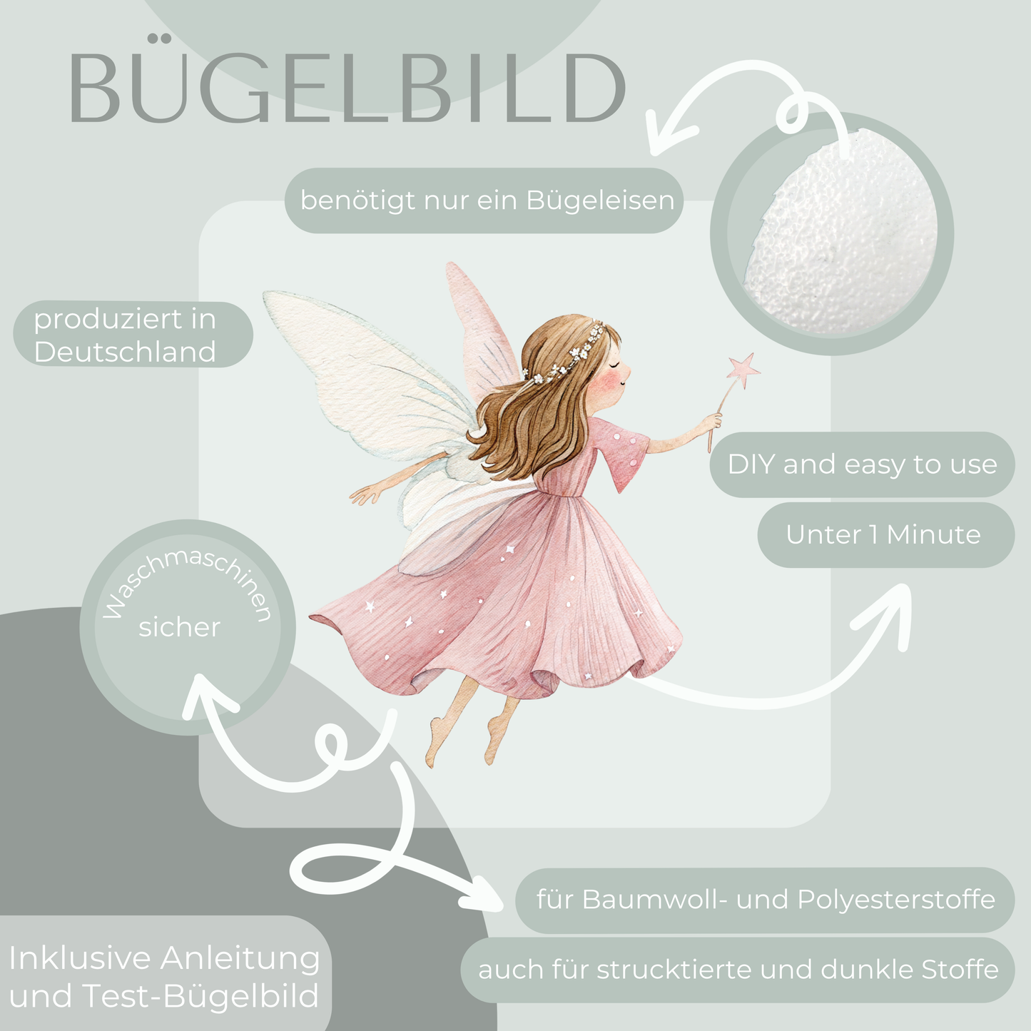 Fee- Bügelbild Eigenproduktion