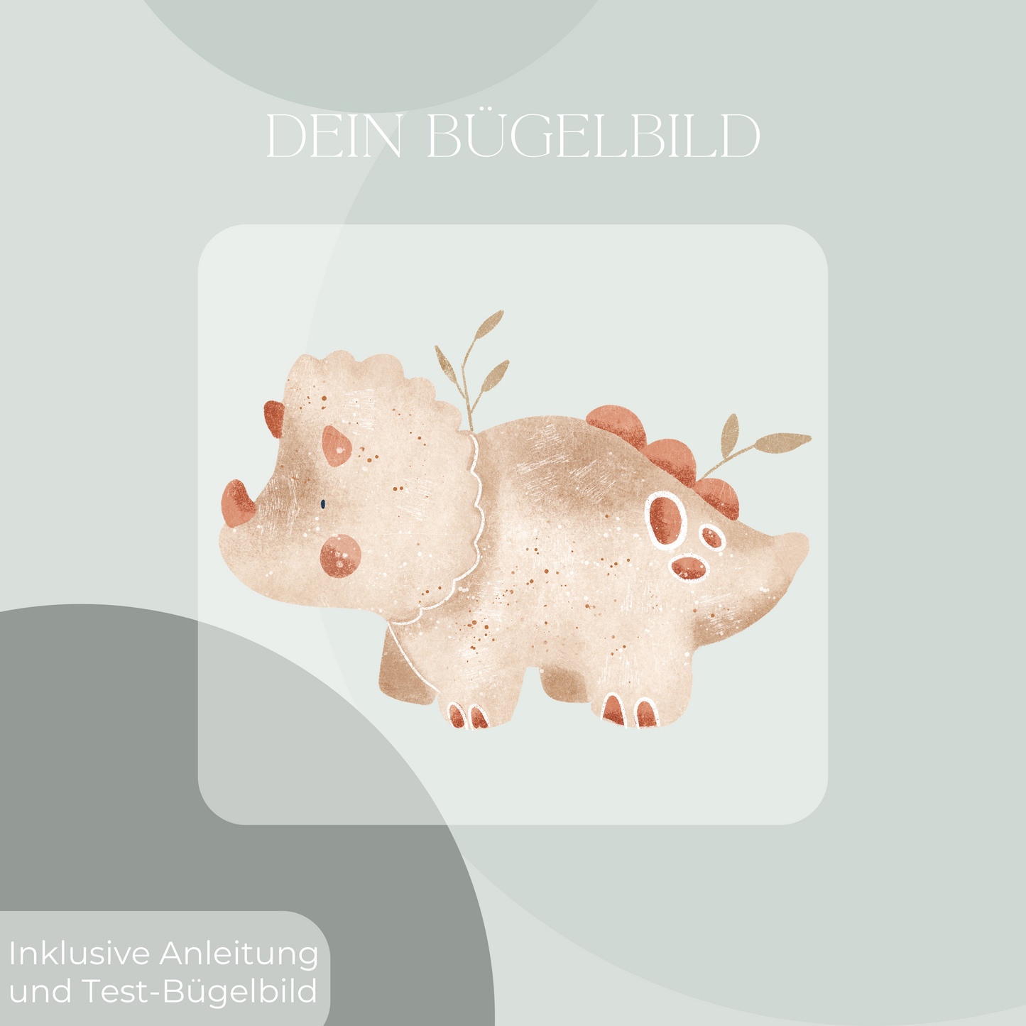 Triceratops, Dino, Dinosaurier, Bügelbild, Design