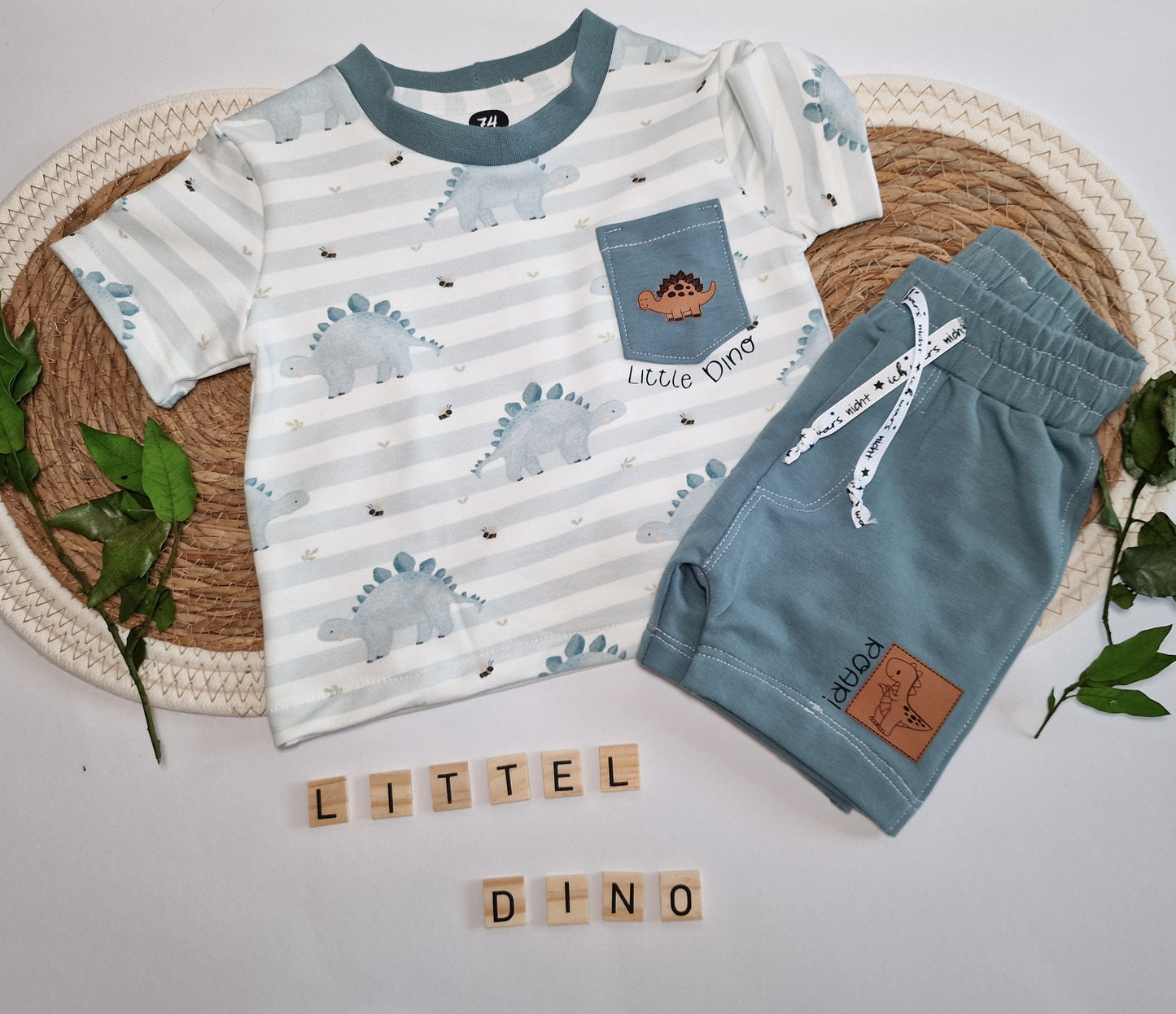 Dino Bügel Label Bügellabel Eigenproduktion