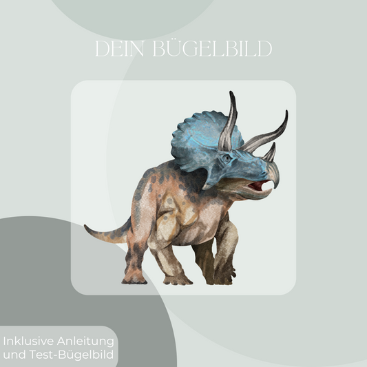 Triceratops, Dino, Bügelbild, Design
