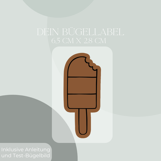 Eis am Stiel Bügel Label Bügellabel Eigenproduktion