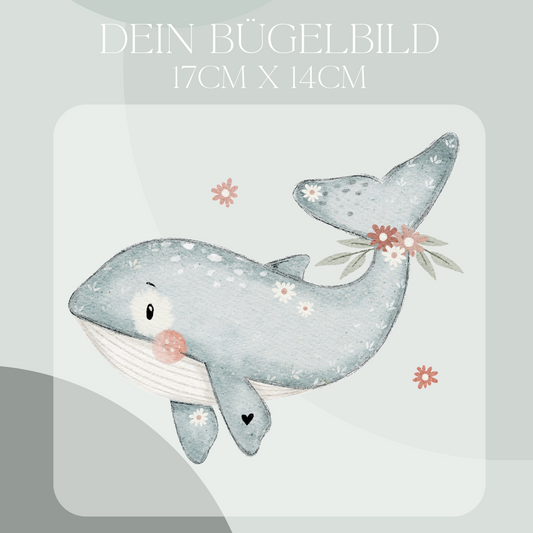 Wal floral Bügelbild