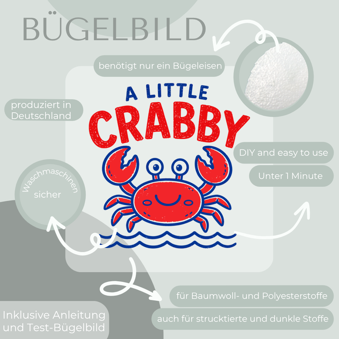A Little Crabby Bügelbild Eigenproduktion