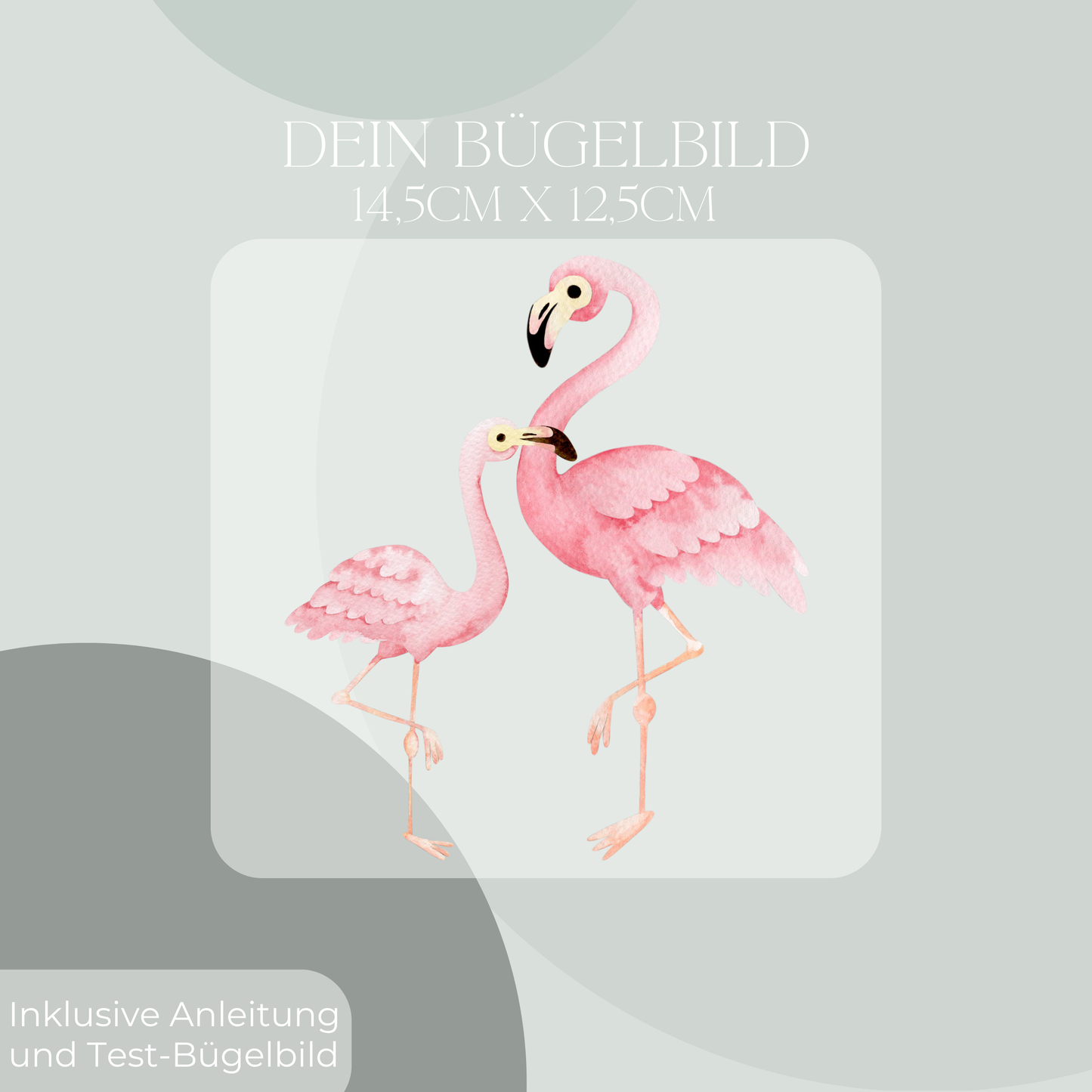 Flamingo Bügelbild Eigenproduktion