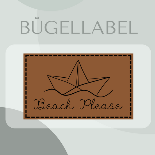 Bügellabel Beach please