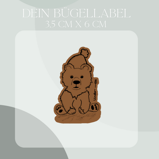 Eisbär Bügel Label Bügellabel Eigenproduktion