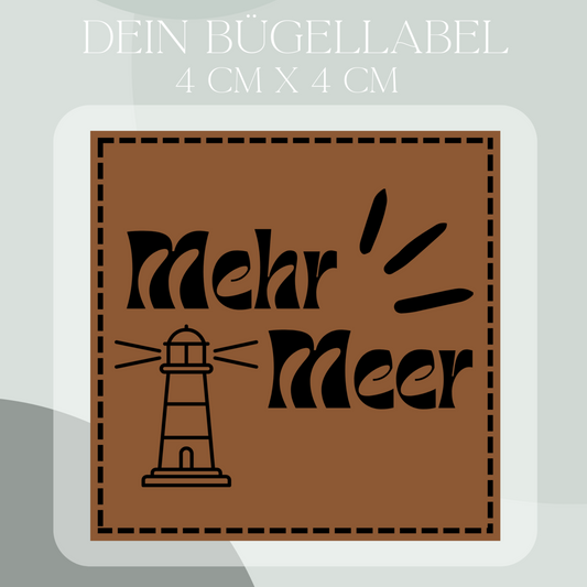 Mehr meer -Bügel Label Bügellabel Eigenproduktion