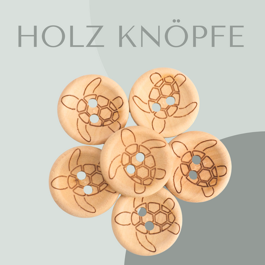Schildkröte, Holzknopf 