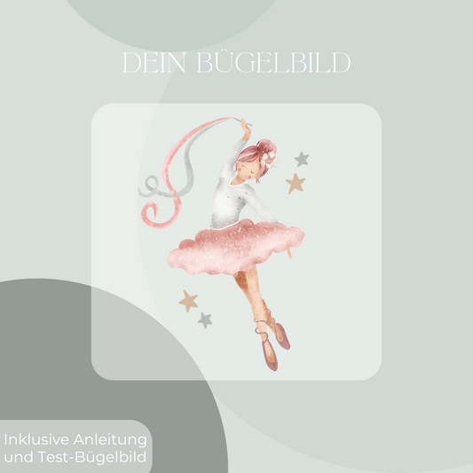 Ballerina mit Bändern Bügelbild Eigenproduktion