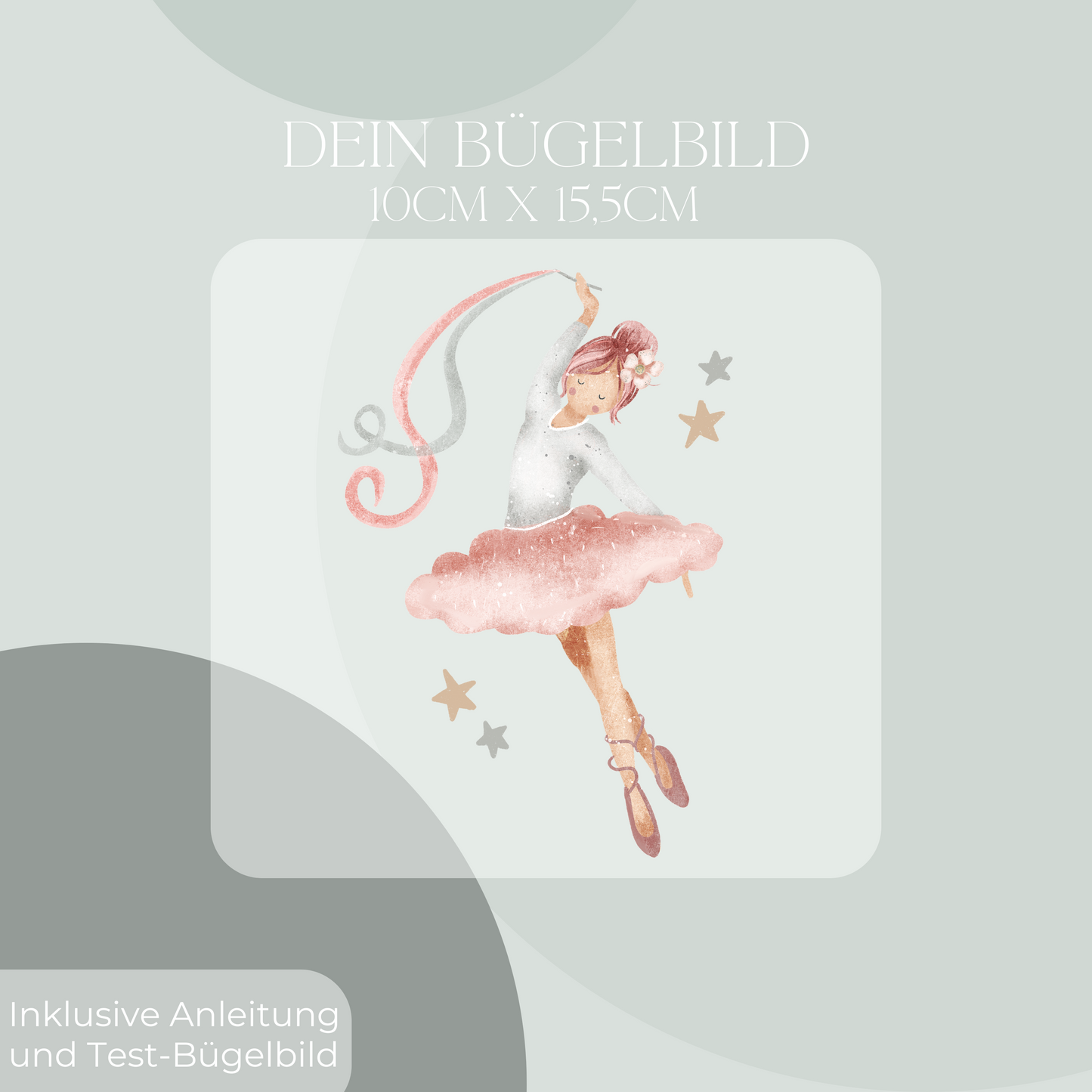 Ballerina mit Bändern Bügelbild Eigenproduktion