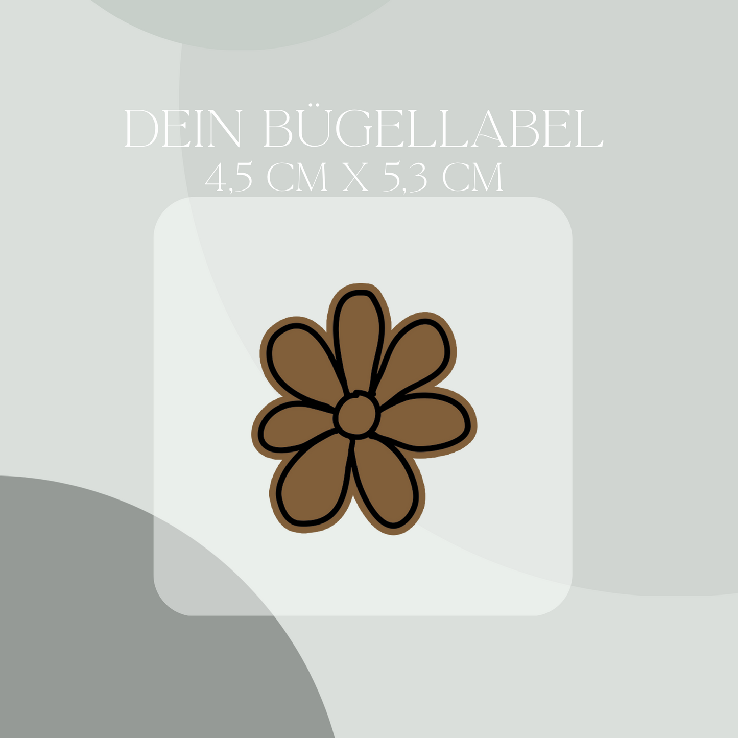 Blume Bügel Label Bügellabel Eigenproduktion
