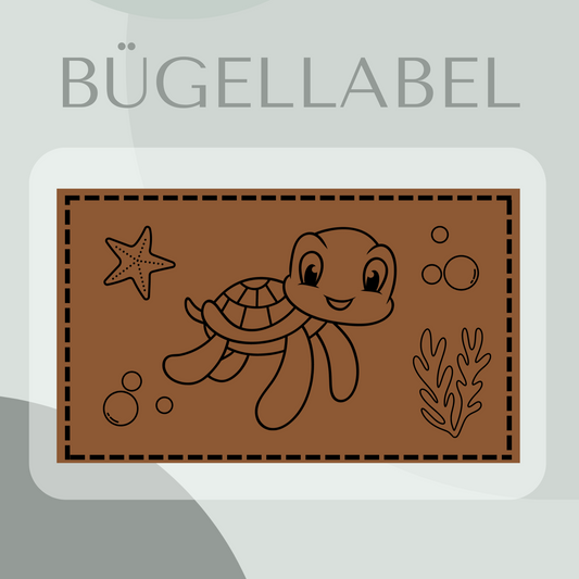 Bügellabel Schildkröte