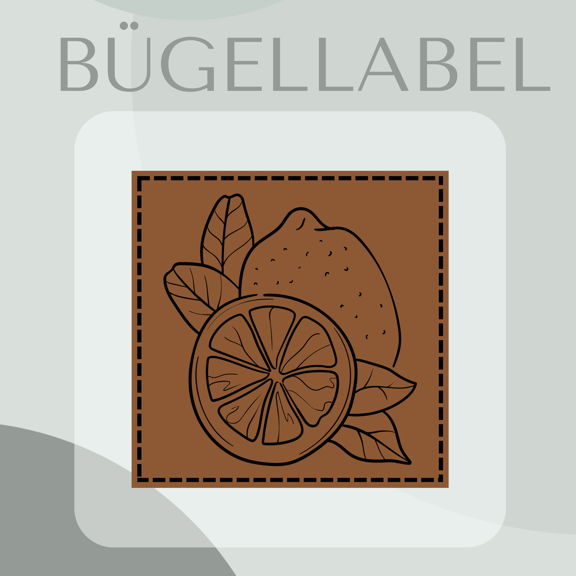 Bügellabel Zitrone