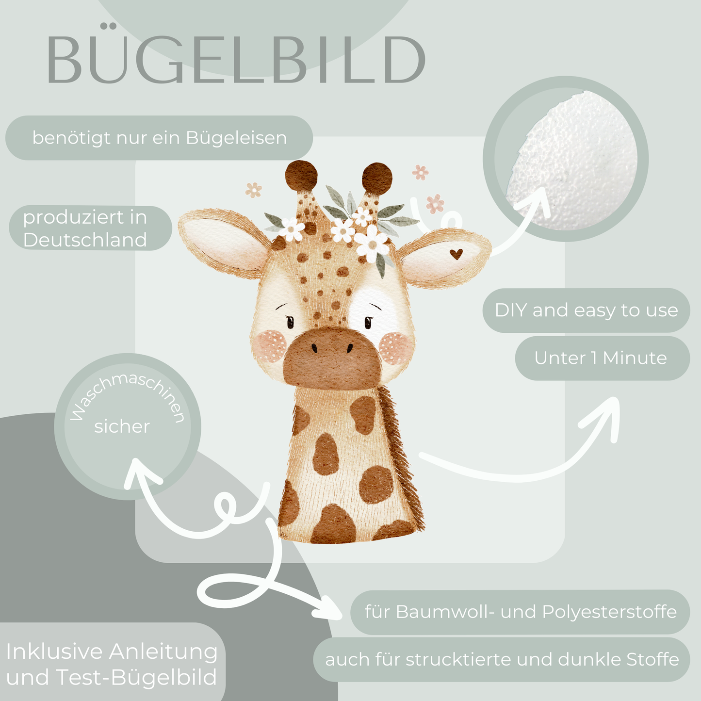 Giraffe Maxi - Bügel-Bild Eigenproduktion