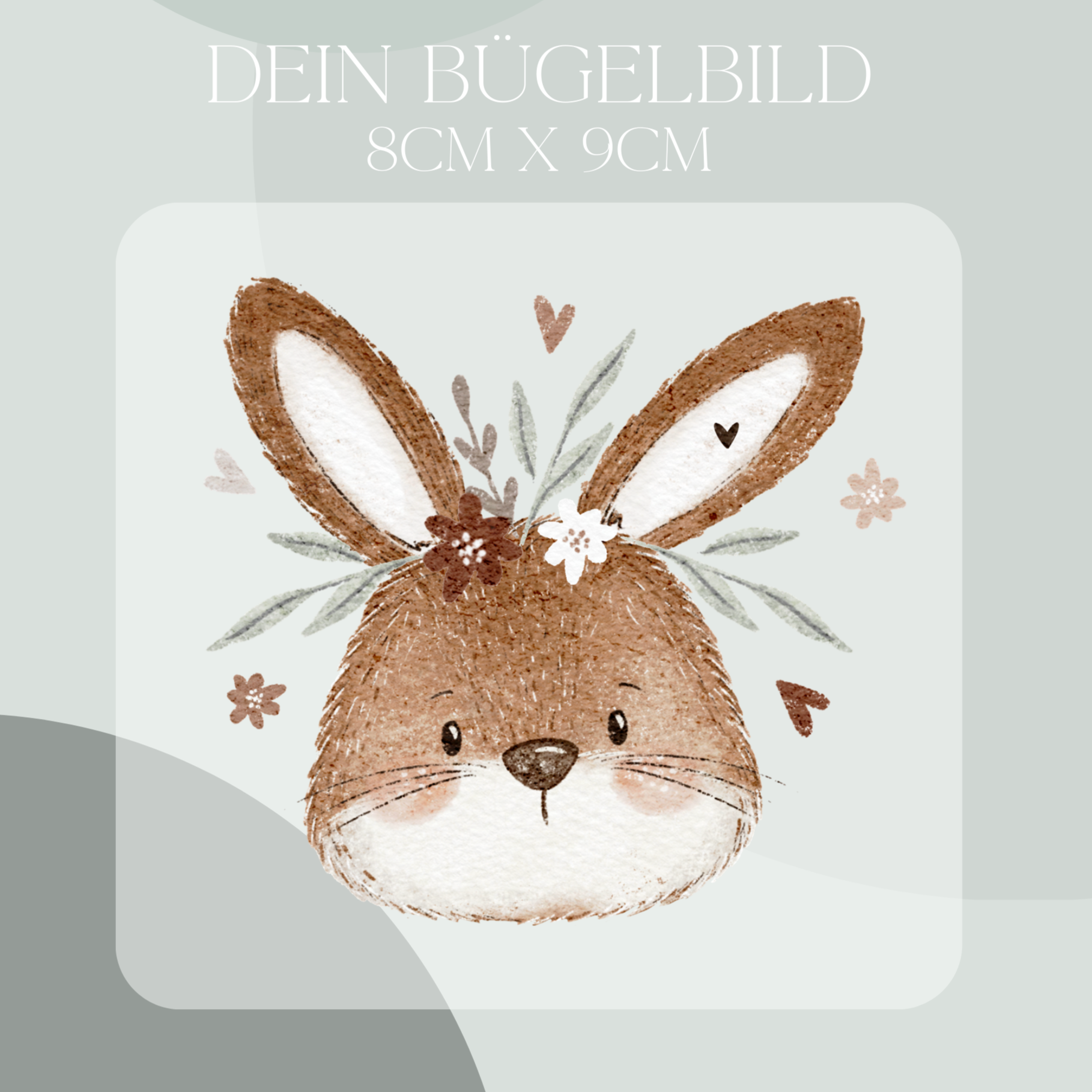 Hase hellbraun Bügelbild