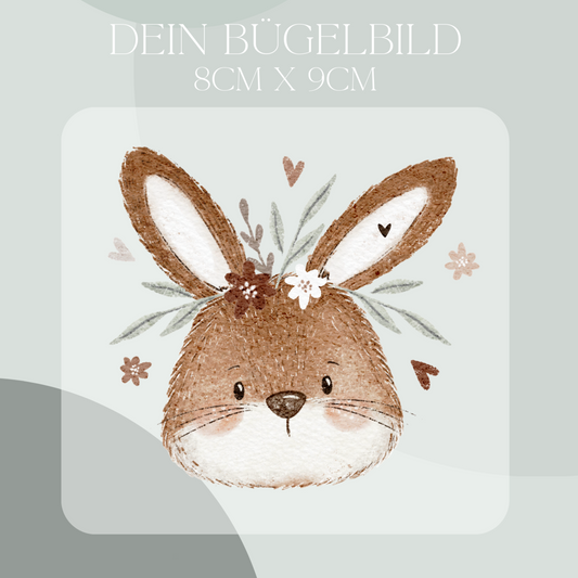 Hase hellbraun Bügelbild