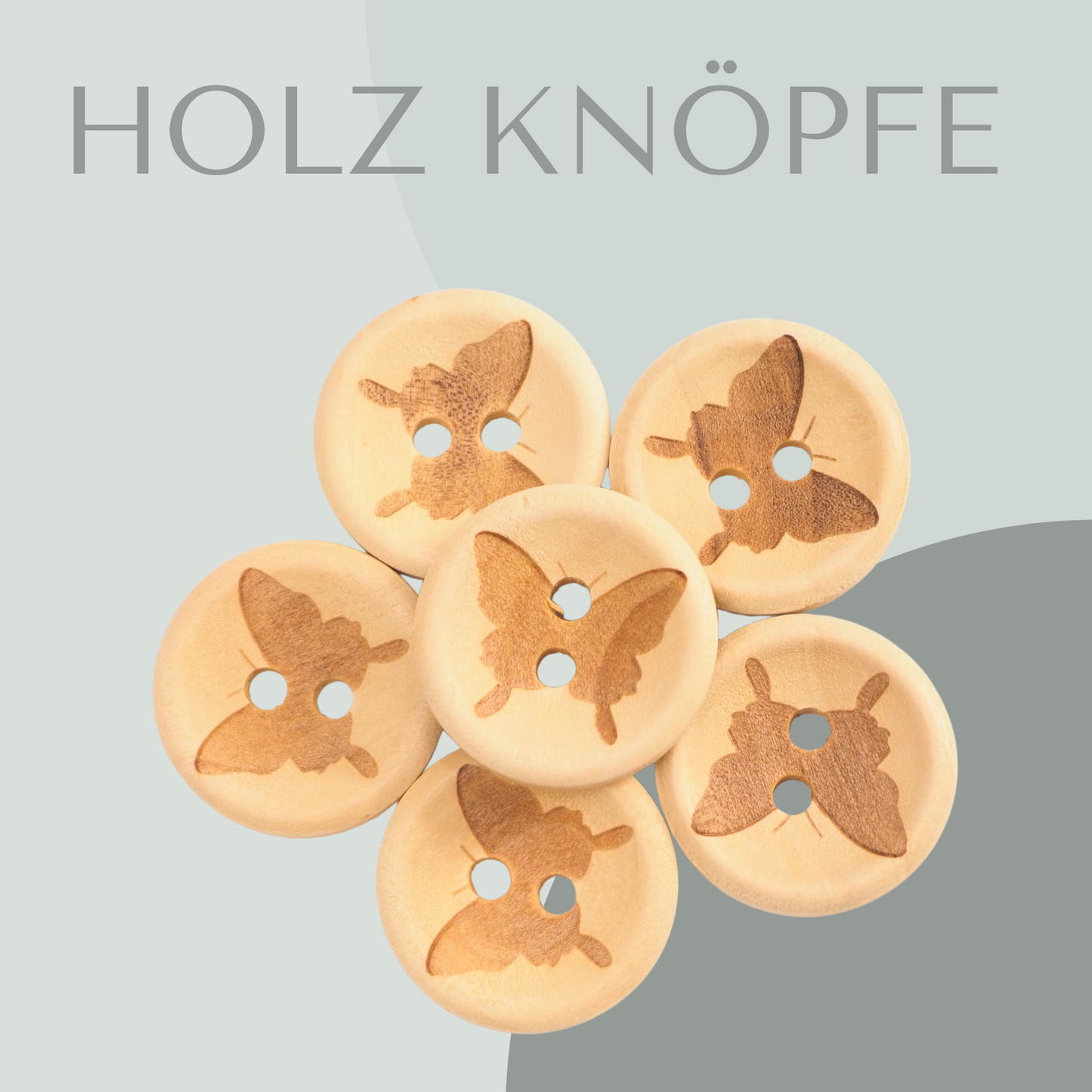 Schmetterling, Holzknopf 