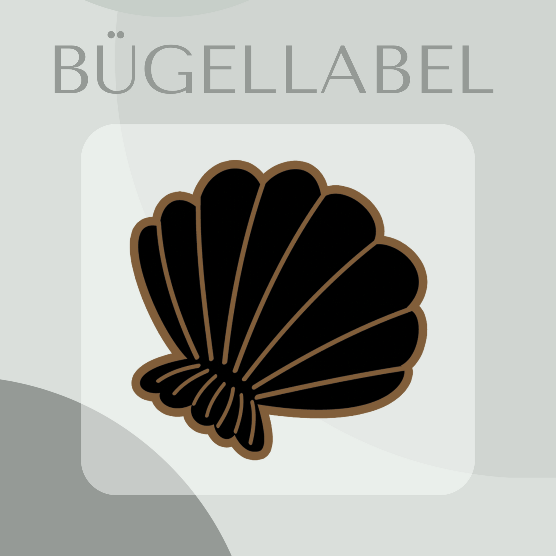 Bügellabel Muschel