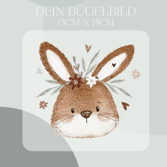 Hase hellbraun Bügelbild
