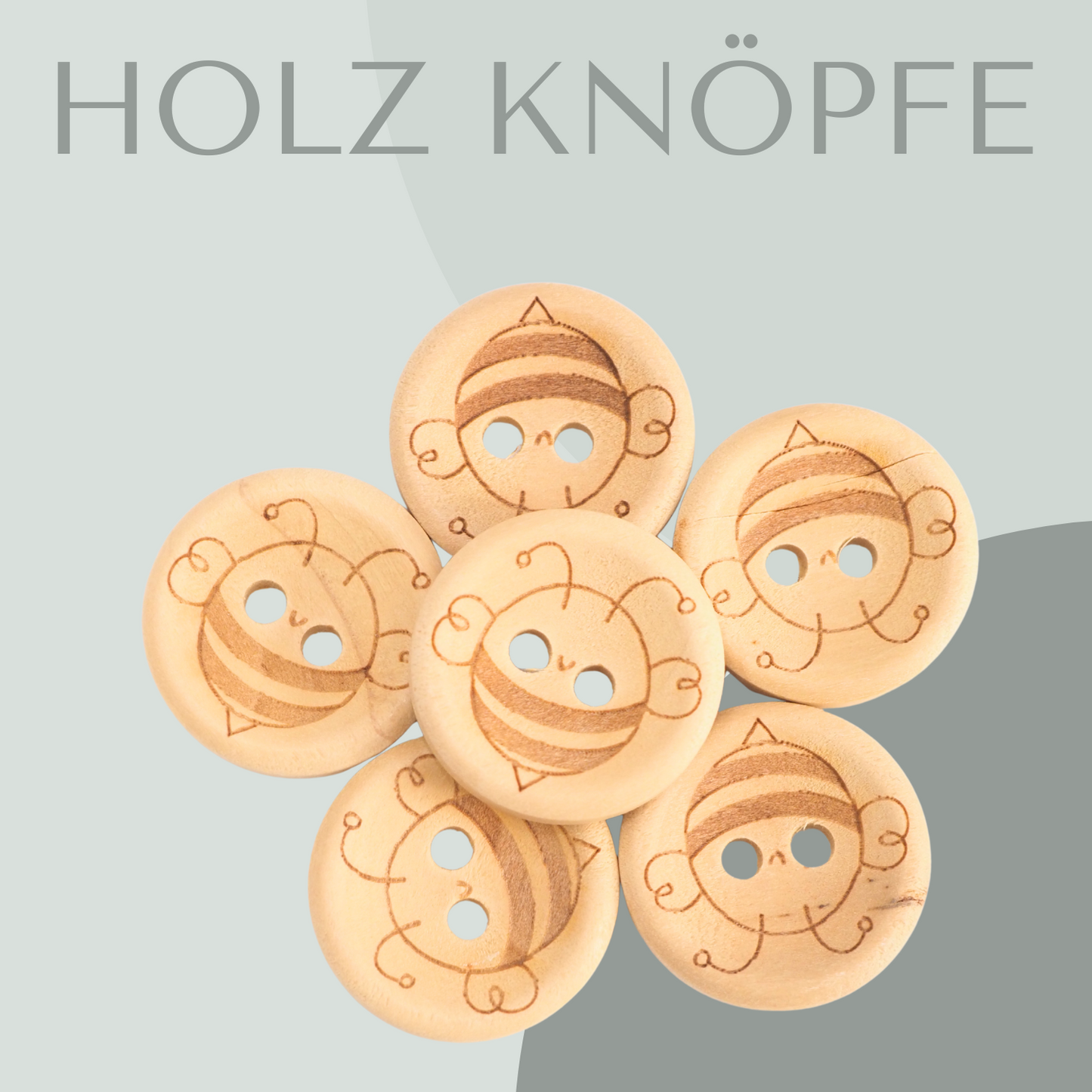 Biene, Holzknopf