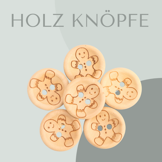 Lebkuchenmann, Holzknopf 