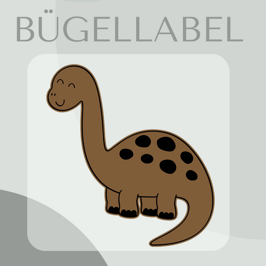 Bügellabel Dino