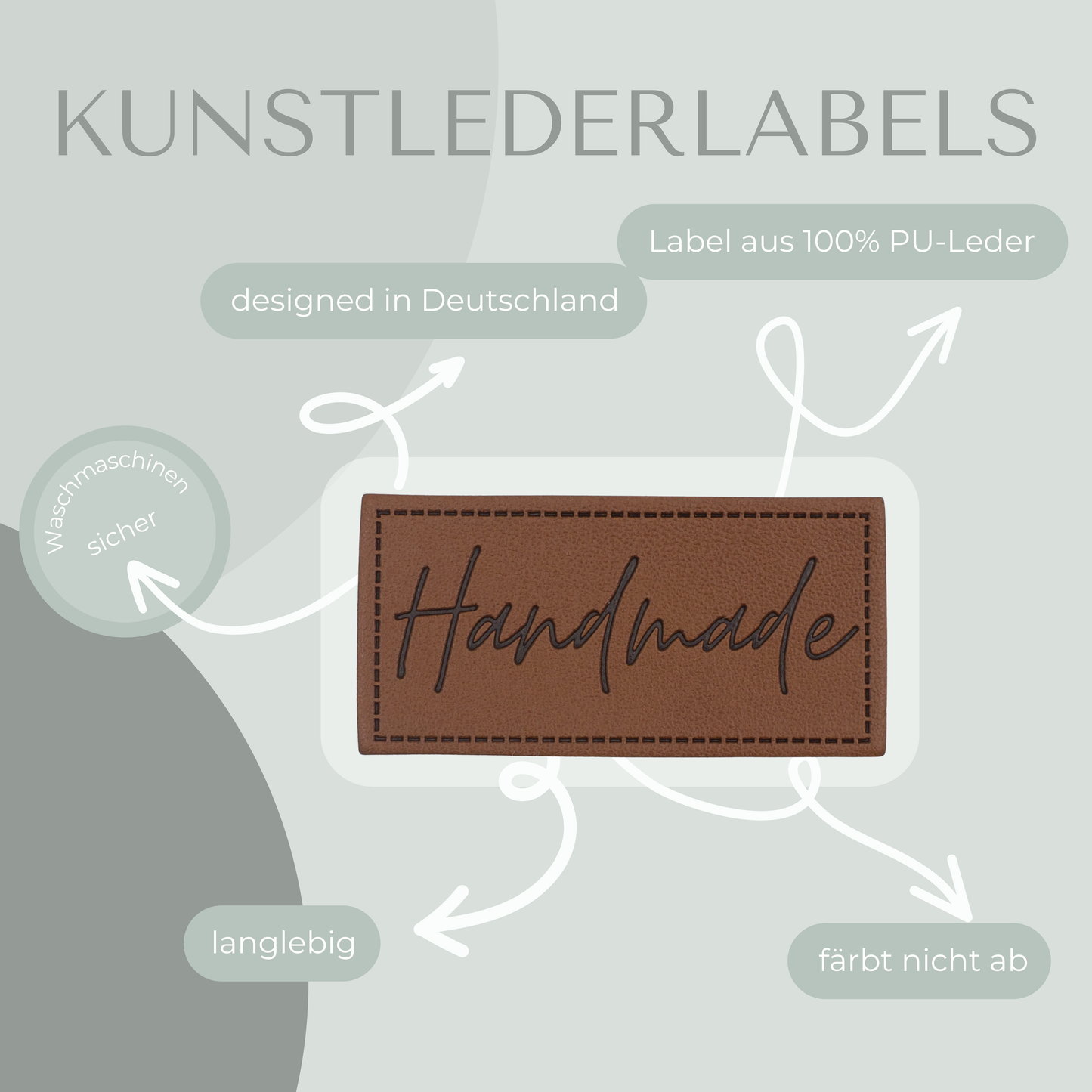 Handmade Kunstlederlabel Kunstleder Label Eigenproduktion