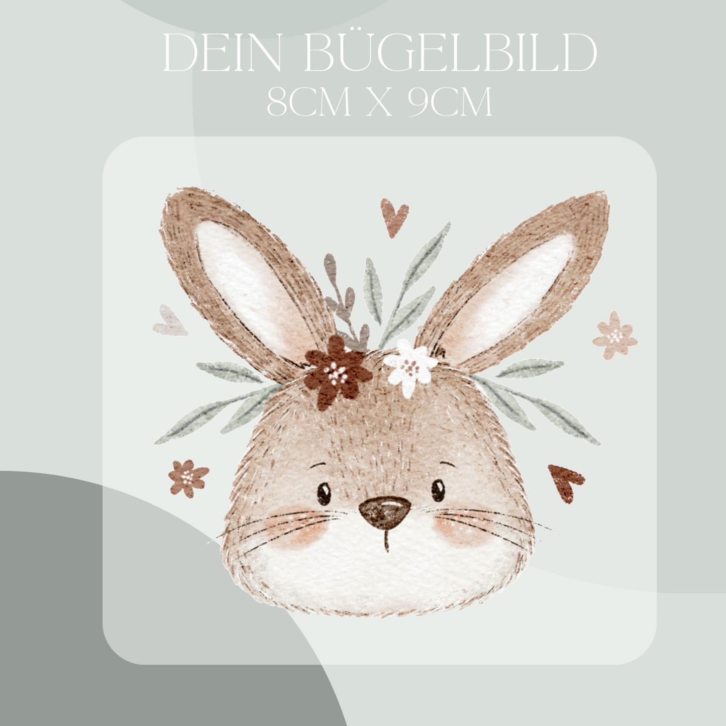 Hase beige Bügelbild