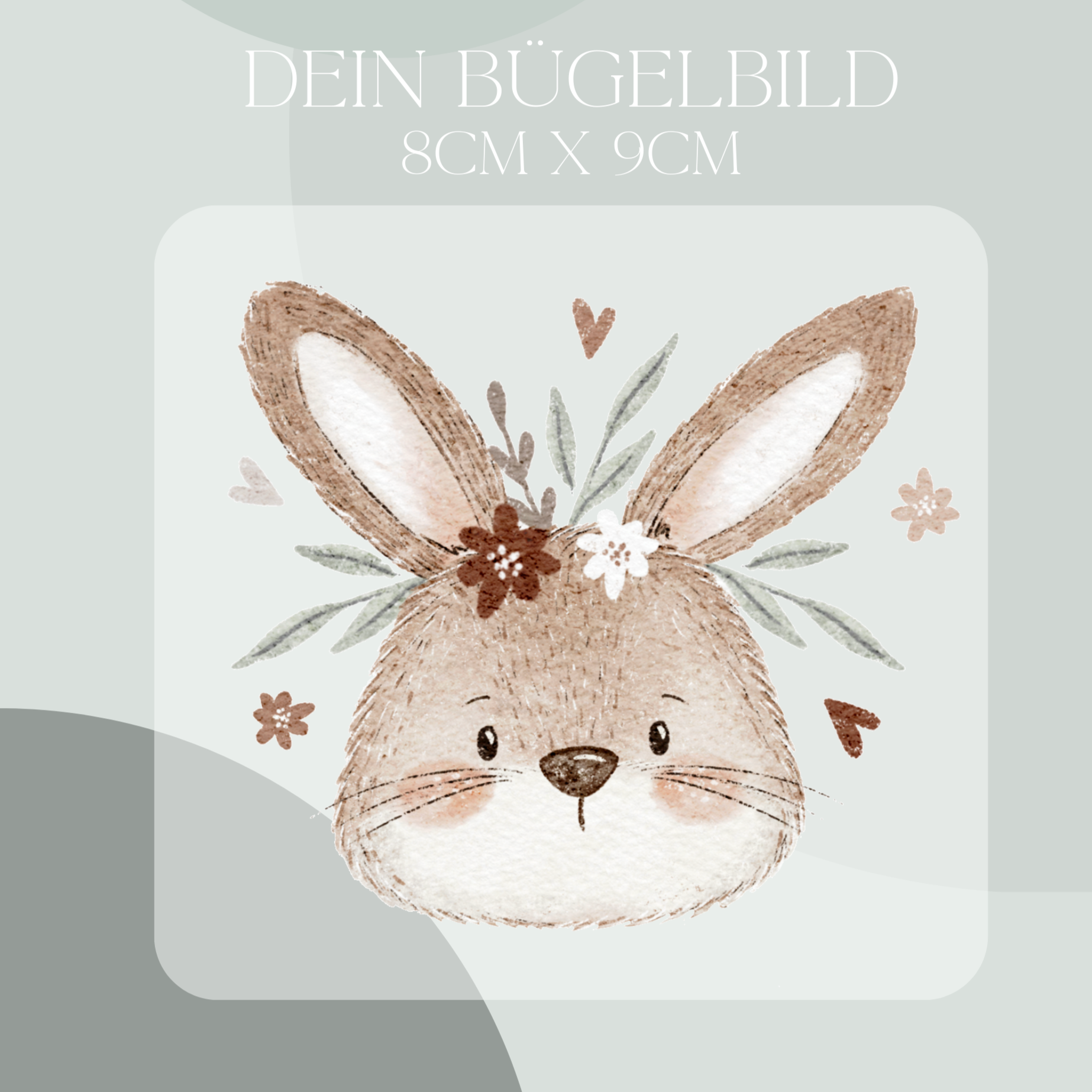 Hase beige Bügelbild