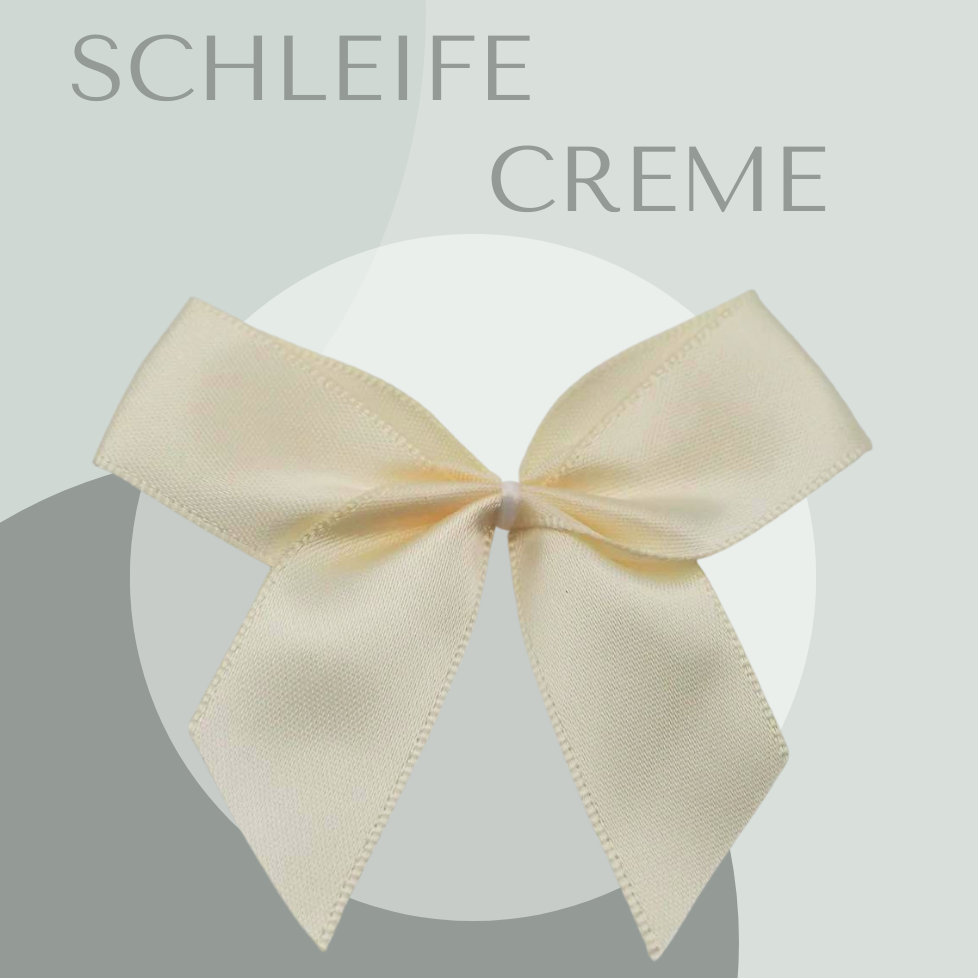 2 Schleifen Groß Creme