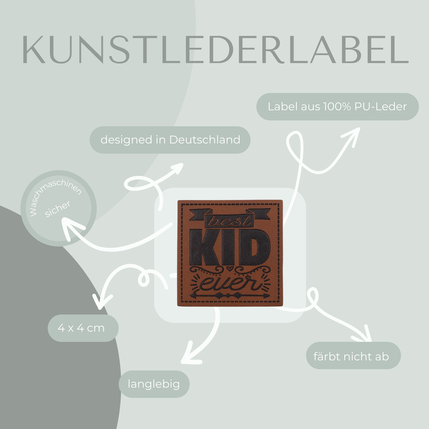 Best Kid Ever Kunstlederlabel Kunstleder Label Eigenproduktion