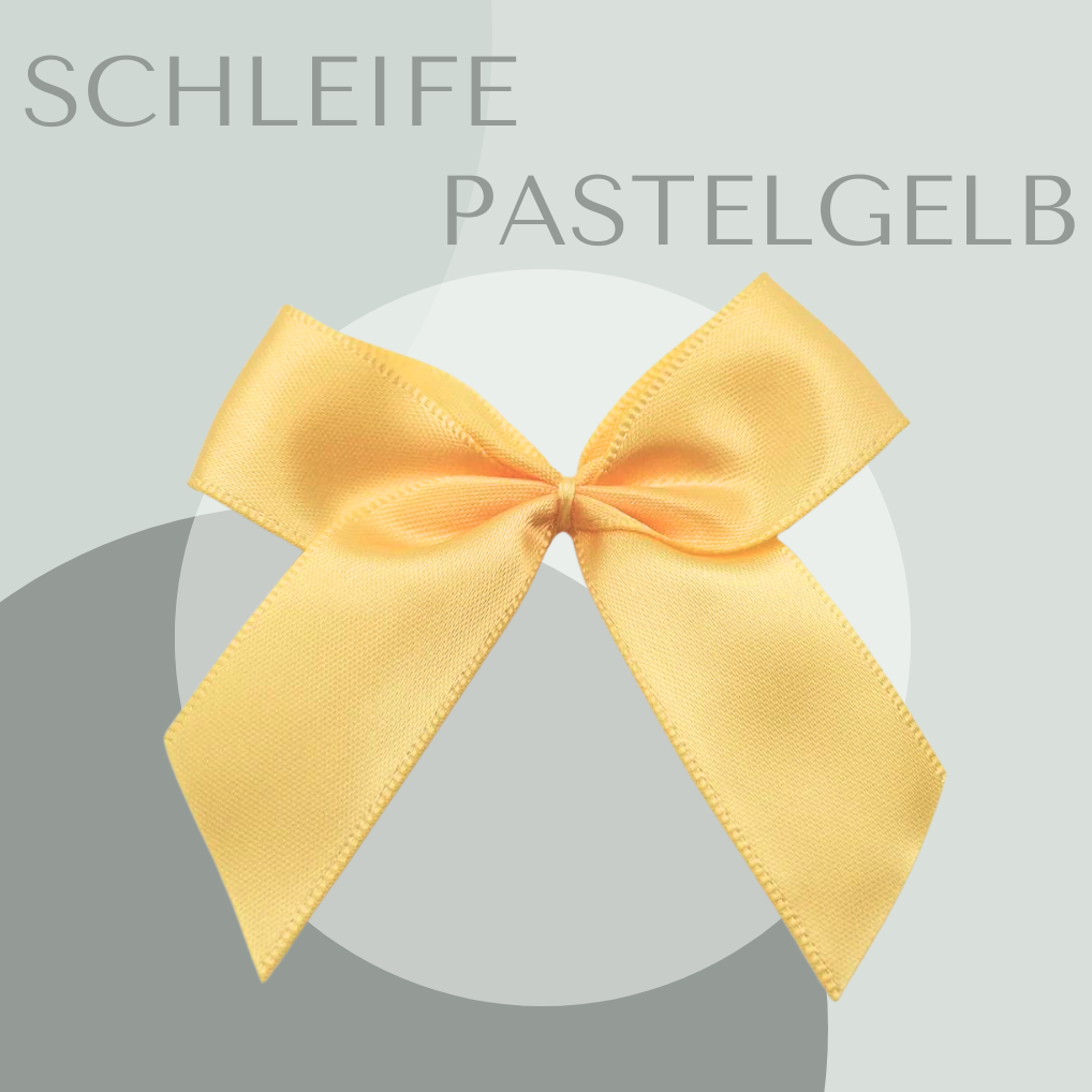 2 Schleifen Groß Pastellgelb