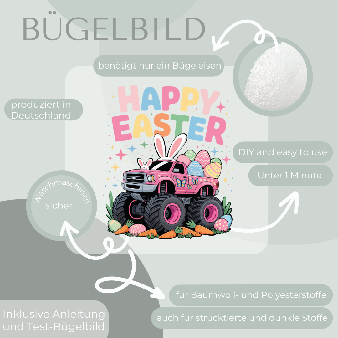 Happy Easter II Bügel-Bild Bügelbild Eigenproduktion