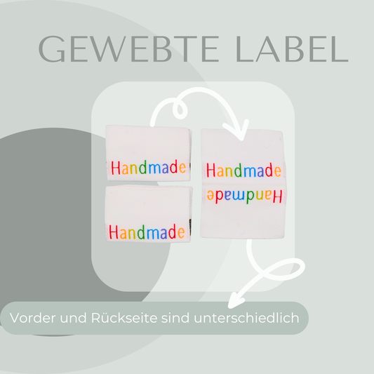 Handmade Web Label gewebt Eigenproduktion