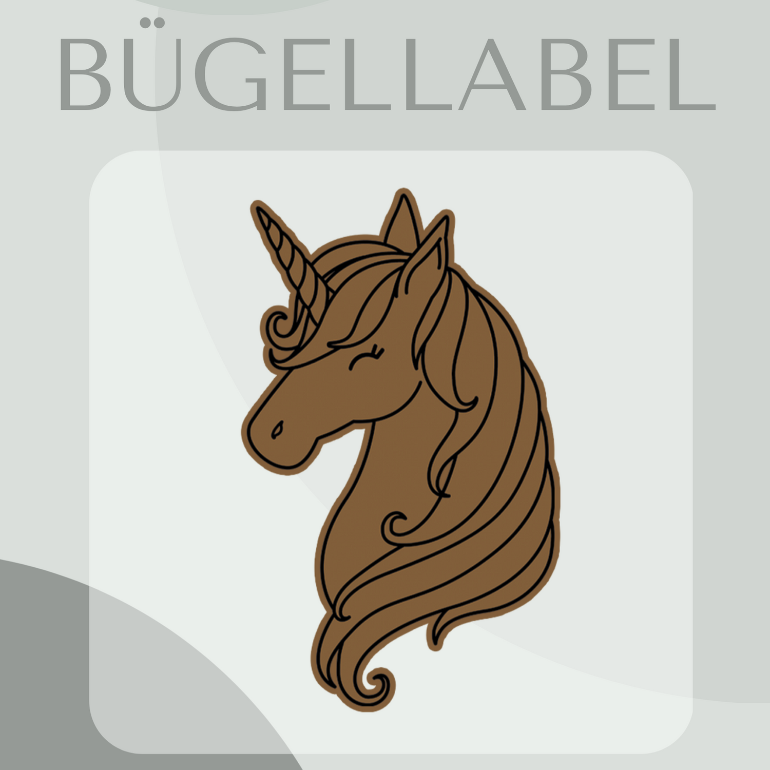 Bügellabel EInhorn