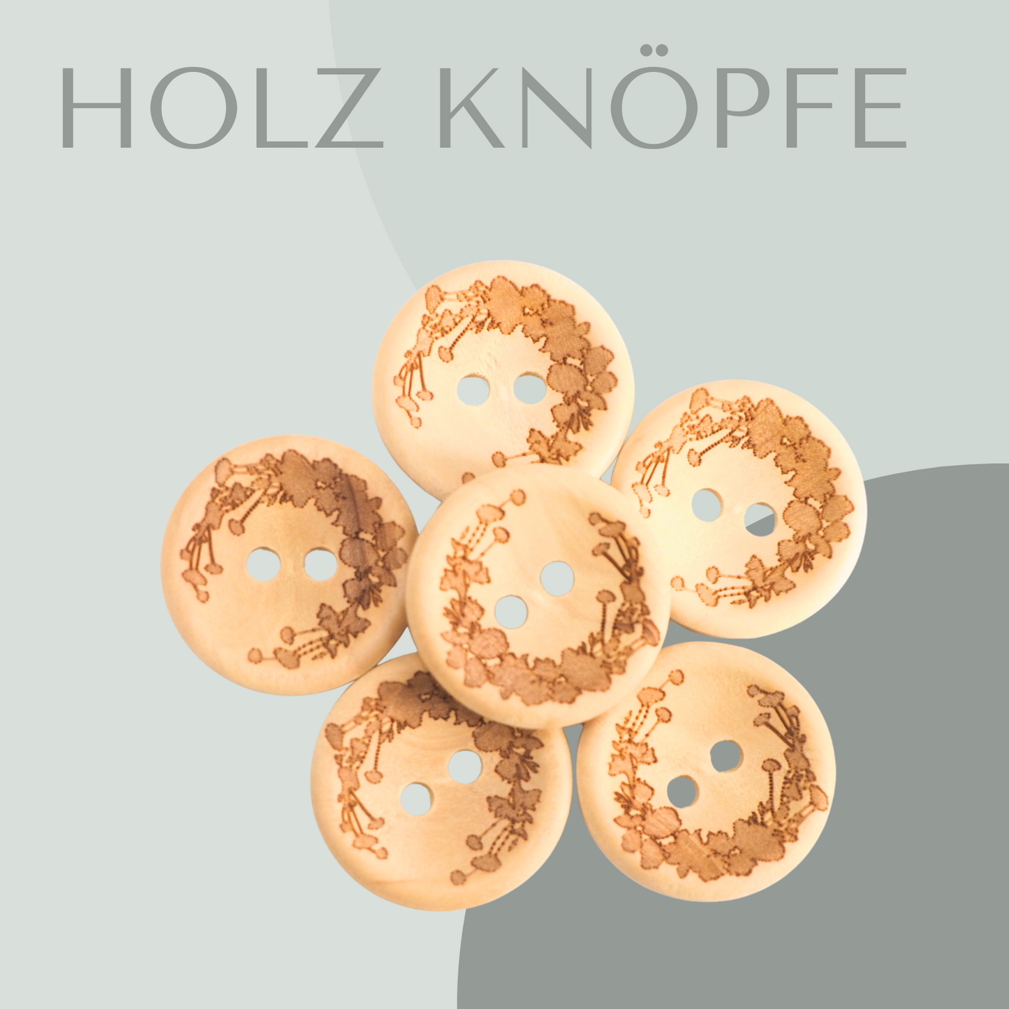Blumenkranz, Holzknopf 