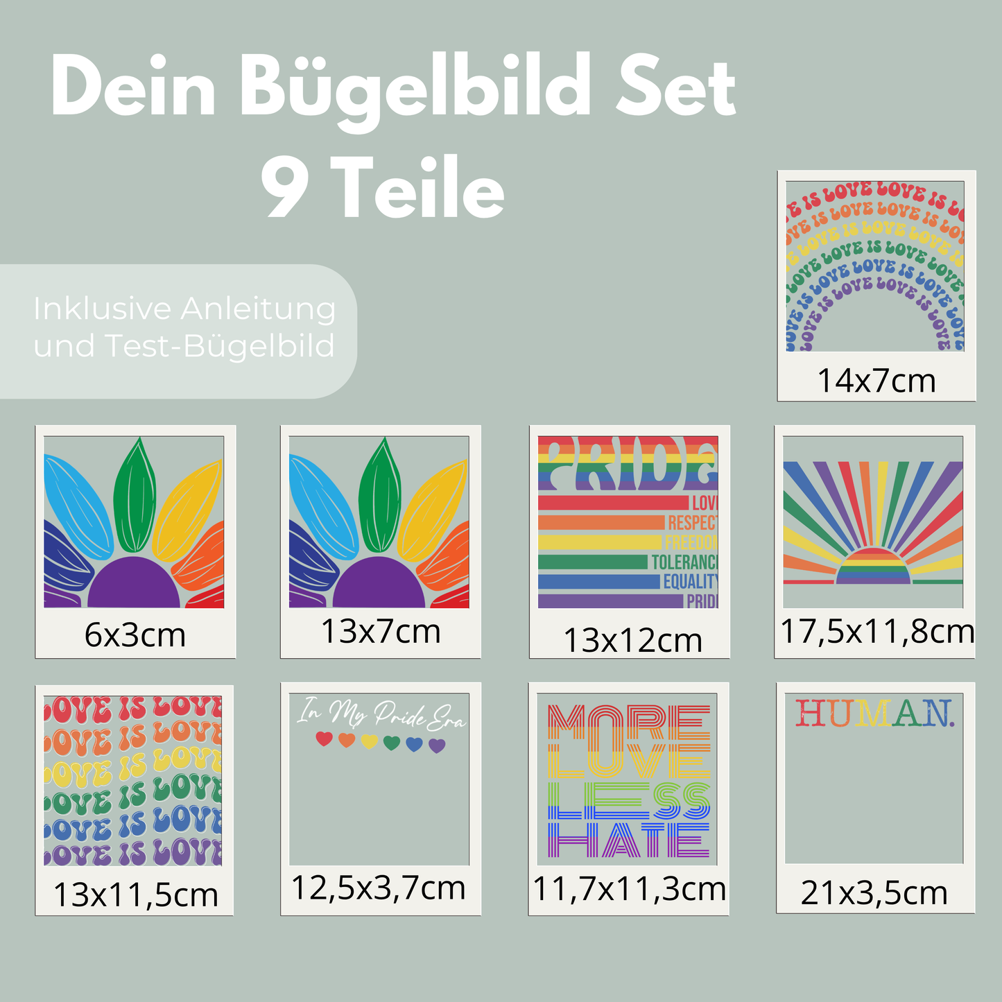 Pride Set Bügelbild Eigenproduktion DIN A3